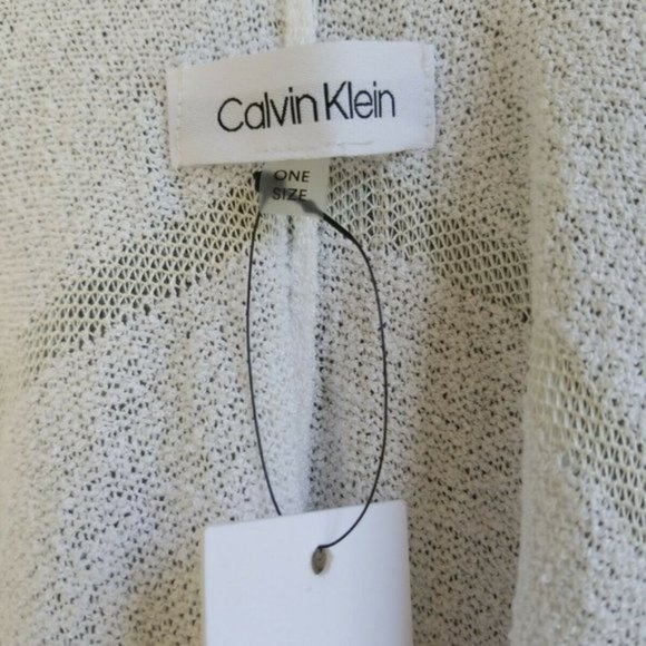 Calvin Klein striped knit shawl ruana poncho - Picture 4 of 4